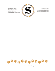 Kid Animal Monogram S stationery design