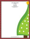 Large Christmas Tree Plaid Border