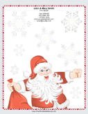 Large Jolly Santa Candy Cane Border