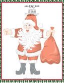 Large Jolly Santa Christmas Tree Border