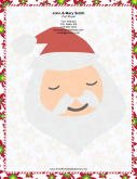 Large Santa Portrait Candy Canes