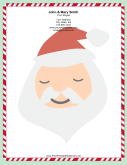 Large Santa Portrait Green Border