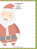 Large Stylized Santa Plaid Border