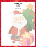 Large Stylized Santa Red White Candy Cane Border