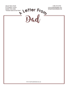 Letter From Dad Stationery