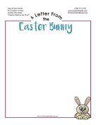 Letter From Easter Bunny Stationery