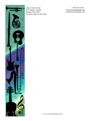 Musical Instruments Silhouette Stationery