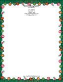 Ornaments with Green Plaid Border