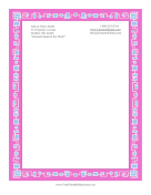 Pink Border Blue Squares