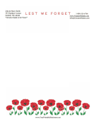 Poppy Lest We Forget Stationery