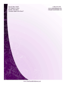 Purple Flourish Stationery