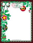 Red Bow Checked Border