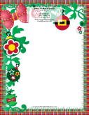 Red Bow Plaid Border