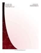 Red Flourish Stationery
