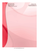 Red Swirls Abstract Stationery