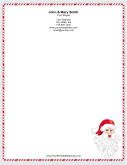 Santa Claus Candy Cane Border