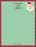 Santa Portrait Plaid Border