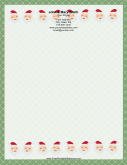 Santa Portraits Green Border