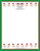 Santa Portraits Poinsettia Border