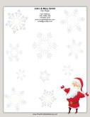 Smiling Santa Gray Border