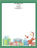 Smiling Santa Green Border