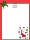 Smiling Santa Juggling Presents