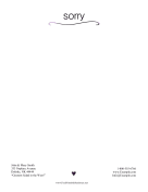 Sorry Stationery