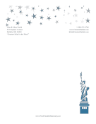 Statue Of Liberty stationery design