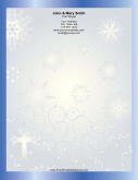 Stylized Cross Blue Border