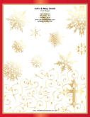 Stylized Cross Ornate Red Border