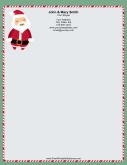 Stylized Santa Candy Cane Border