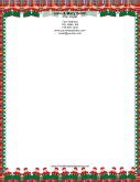 Two Rows of Elves Plaid Border