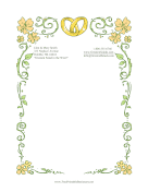 Wedding Rings And Flowers stationery design