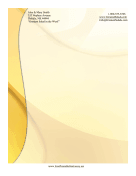 Yellow Swirls Abstract Stationery
